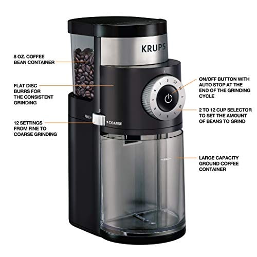 KRUPS Precision Burr Coffee Grinder GX550850