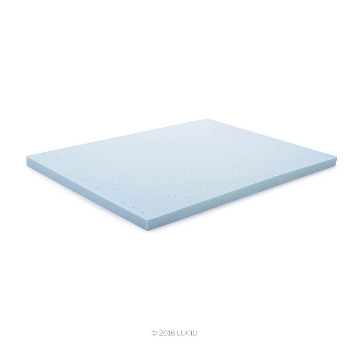 Lucid 3 Inch Ventilated Gel Memory Foam Mattress Topper, Queen