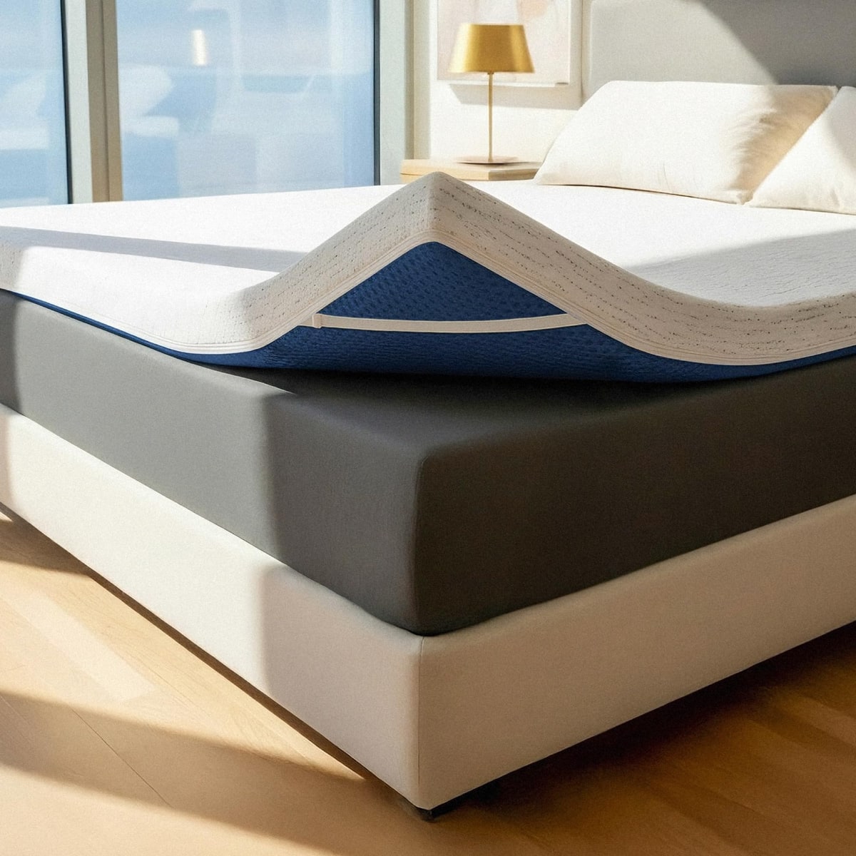 ViscoSoft Select High Density 3 Inch Memory Foam Mattress Topper, Queen