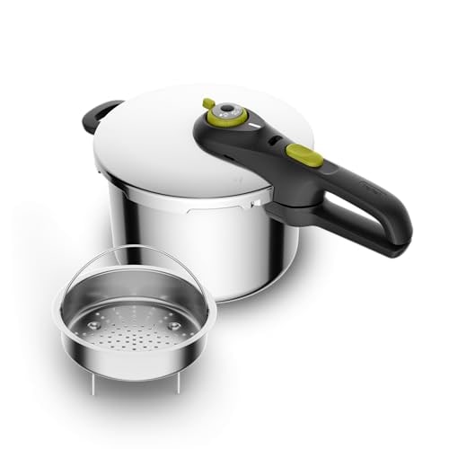 T-fal Secure Stainless Steel Stovetop Pressure Cooker, 6.3 Quart