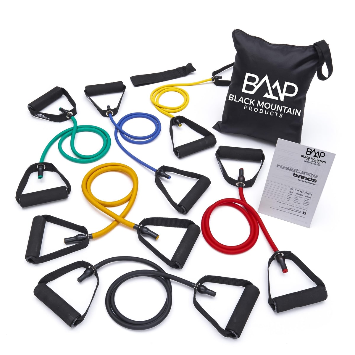 Black Mountain Products Resistance Band Set, Six Bands