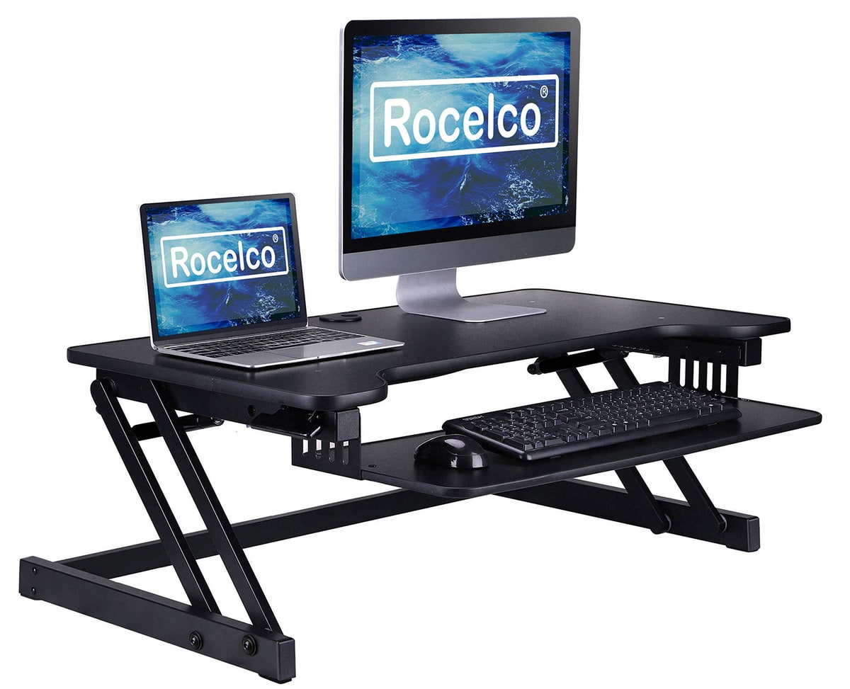 Rocelco 37.5 Inch Deluxe Standing Desk Converter