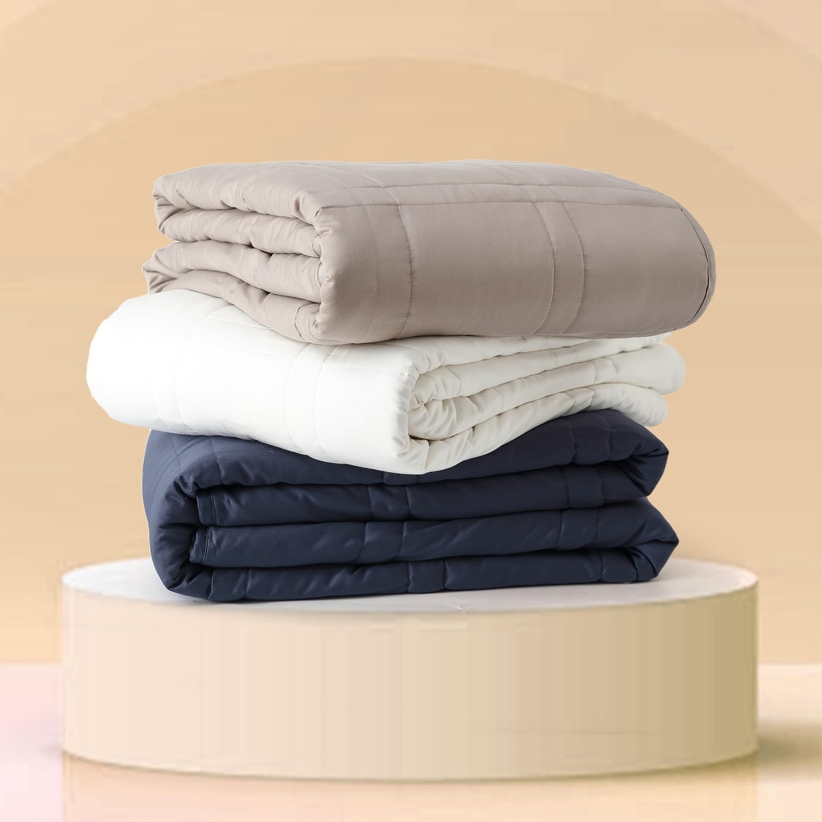 Baloo Weighted Blanket for Adults 15 lb Full/Queen 60x80 Pebble White